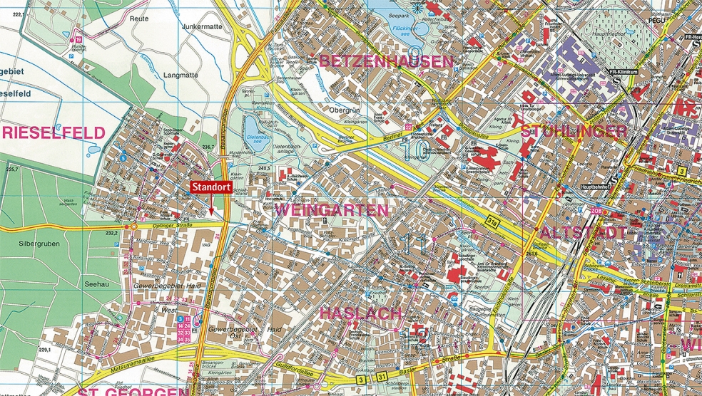 Stadtplan Freiburg
